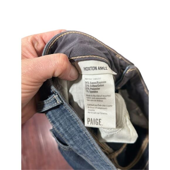 Paige Hoxton Ankle Liden Medium Wash size 26 Classic Staple Versatile - Picture 9 of 10